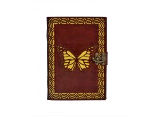 New Cut Work Handmade Antique Beautiful Butterfly Design Leather Journal Notebook 120 Pages Blank Unlined Paper Notebook & Sketchbook